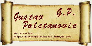 Gustav Poletanović vizit kartica
